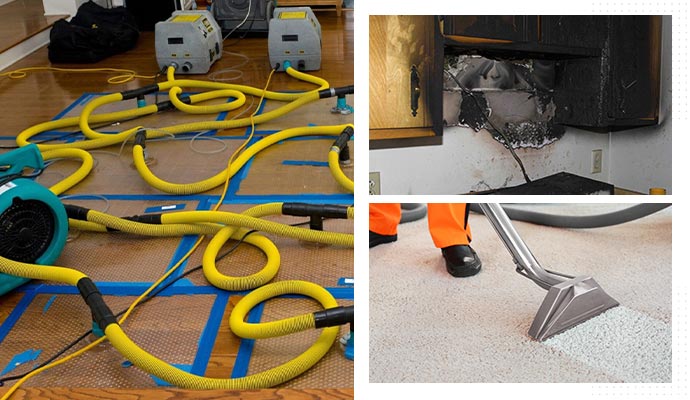 Cleaning up water damage, smoke, and carpets