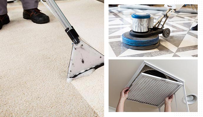 Cleaning carpets, floors, and air ducts.